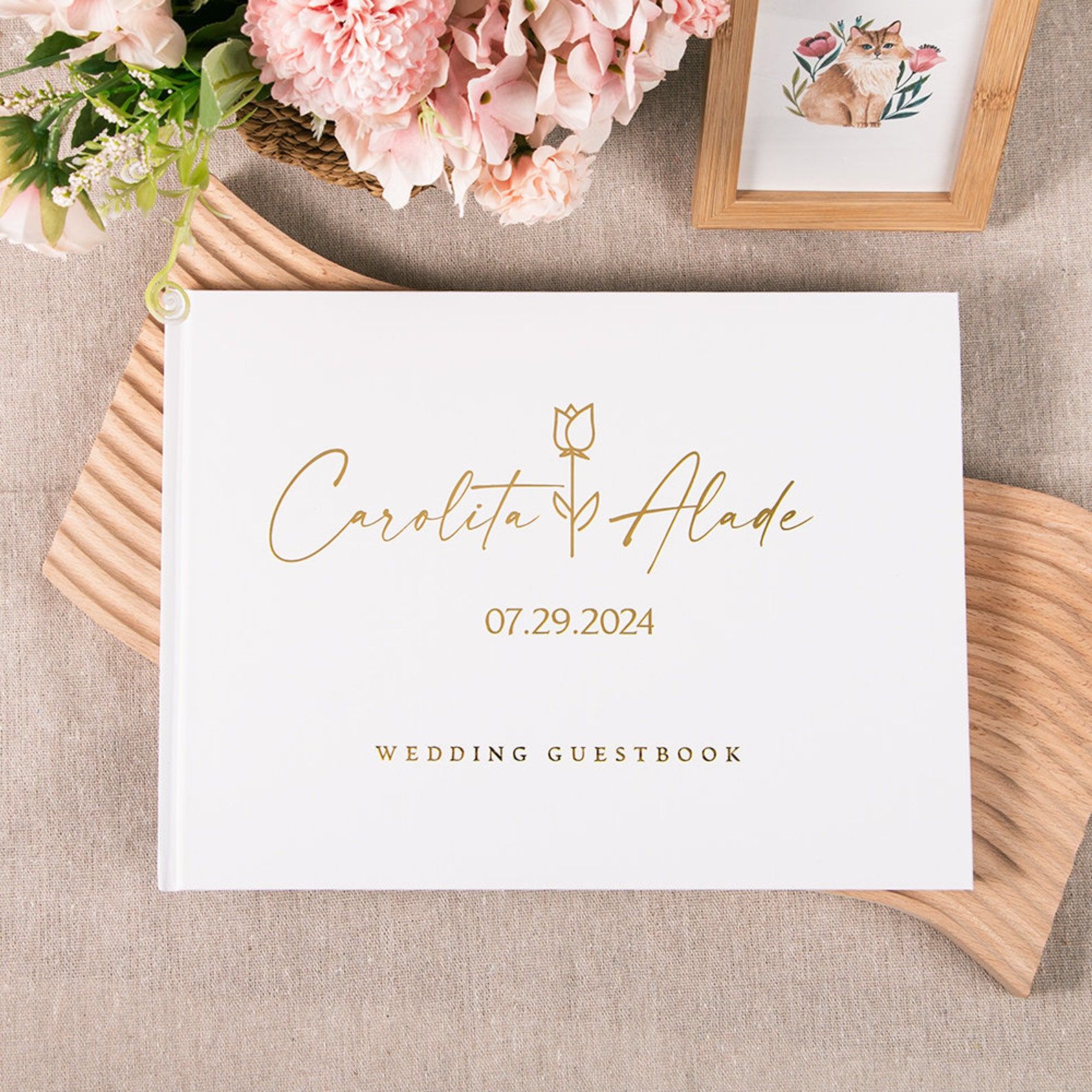 Photography Book - Libro de invitados de boda personalizado,